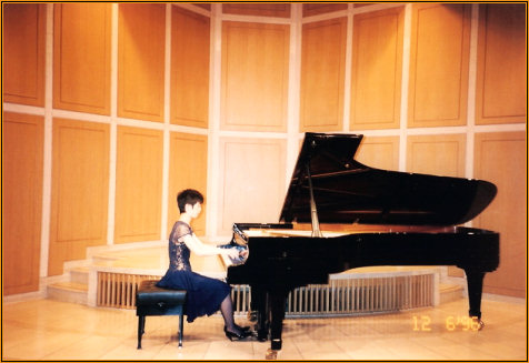 Piano recital at Setagaya Art Museum, February 1999