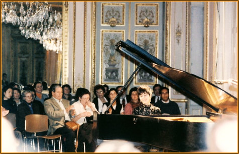 Piano recital at the Japanese Embassy cultural service, Paris, March 1996